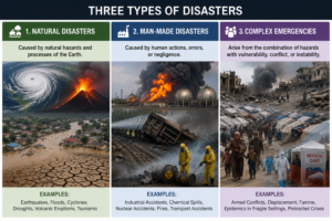 Three types of disasters